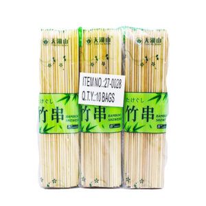 Bamboo Skewers 8" 20bags x 10bags x 100pcs (Tian Hu Shan)