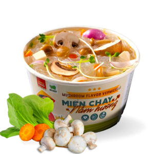 Instant Vegetarian Glass Noodles Mushroom Flavor 9bowl/2.6oz *Simply Food*