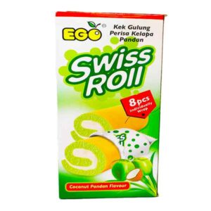 Swiss Roll Coconut Pandan Flavour Box 24/6.2oz *Ego*