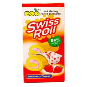 Swiss Roll Strawberry Flavour Box 24/6.2oz *Ego*