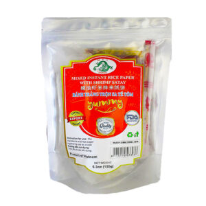 Mixed Instant Rice Paper With Shrimp Satay (Banh Trang Tron Sate Tom) 48 bags × 5.3oz *MTT*