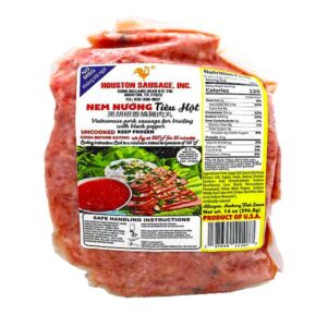 Pork Sausage For Broiling With Black Pepper (Nem Nuong Tieu Hot) 20 x 14oz *Houston Sausage*